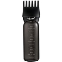 Rehair Plastic - Hair Oil Applicator Comb With Bottle (Black) (Black), 180 Ml