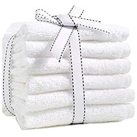 Fresh From Loom Cotton Face Towel 500 Gsm, Size - 12X12 Inch (Set Of 6 Pc White)