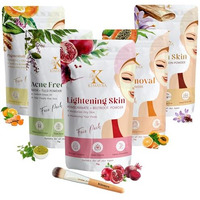 Kimayra Skin Care Combo Powder (Pomegranate + Beetroot, Neem + Tulsi, Orange + Papaya, Turmeric + Orange, Sandalwood + Saffron) - Face Pack Combo Powder For Natural Glowing Skin - 375Gm (75G X 5 Pack)