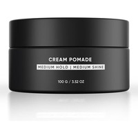 Dasher Cream Pomade For Men's Hair, Medium Hold & Medium Shine Puck, Flexible Hold & Water-Based, Texturizes Hair, With Avocado Oil & Biotin (100G)