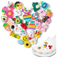 Maycreate 30Pcs Clog Slippers Charms Assorted Cartoon Clog Slipper Charms For Girls Rubber Charms For Clogs Slipper Casual Clogs Decoration Charms Fashion Clogs Charms, Black