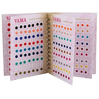 Vama Multicolour Plain Round Small Bindis Book Kumkum Reusable Self-Adhesive Sticker Pottu Booklet For Girls & Women (Mini Bindis Booklet - 504 Bindis)