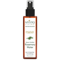 Mystiq Living Rosemary Water, Hair Spray For Regrowth | Steam Distilled 100% Pure And Natural Hydrosol, Hair Mist - 100Ml