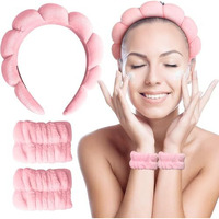 Insime Facial Spa Head Band For Women | Facial Makeup Headband For Women Stylish Face Wash Hair Band For Facial Time | Beauty Skincare Hairband For Women Stylish With Wrist Towel Band