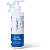Be Bodywise Keratin Shampoo 250Ml | Developed By Trichologists | Biotin, Caffeine & Argan Oil | Cleanses Scalp, Controls Frizz & Hair Breakage | Paraben & Sulphate Free