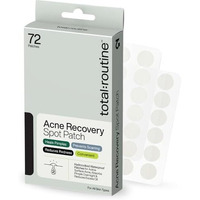 Total Routine Acne Recovery Patch | Pack Of 72 Hydrocolloid Waterproof Pimple Patches | For Active Surface Acne | Reduces Acne, Pimples & Excess Oil Overnight | Invisible, Blemish Spot