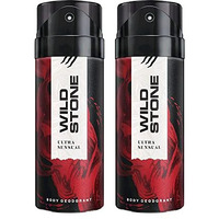 Wild Stone Ultra Sensual Long Lasting Spray Deodorant For Men, Pack Of 2 (225Ml Each)