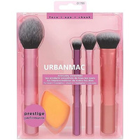 Urbanmac Artist Essentials Complete Face Makeup Brush Set For Makeup Artist Inspired Looks, 5 Count (Pack Of 1) Multicolor