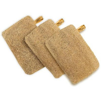 Ross Natural Sun-Dried Loofah | Organic Exfoliating Bath Sponge & Scrubber For Men & Women | Deep Cleansing Luffa For Shower, Skincare & Body Care | Eco-Friendly & Biodegradable (Pack Of 3)
