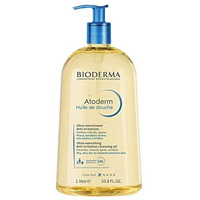Bioderma Atoderm Huile De Douche Anti-Iritation Cleaning Oil | 24Hrs Hydration | Face And Body Moisturizer | Soothes Discomfort - Dry To Very Dry Sensitive Skin - 1 Ltr