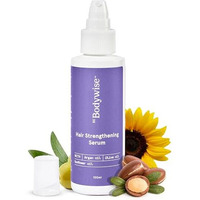 Be Bodywise Hair Strengthening Serum 100Ml | For Dry & Damaged Hair | With Argan, Sunflower & Olive Oil | Paraben, Sls Free