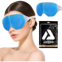 Aprodo Cooling Gel Eye Mask For Dark Circles Soothes Puffy, Dry, Tired, Red And Itchy Eyes - Relieve Your Headache Reusable Cold Compress Gel Pad For Therapy, Migraine, Pain Relief And Skincare (Blue)