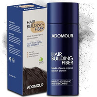 Adomour Hair Building Fiber (27.5G)  Natural-Looking Coverage | Keratin Fibers For Thinning Hair & Bald Spots | Instant Thickening For Men & Women | Black