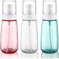 Lyrovo Travel Spray Bottle Tsa Approved 100Ml 3 Pack Leak Proof Fine Mist Empty Plastic Refillable Spray Bottle For Perfume Essential Oils Toners Rose Water Cosmetics (3 Color, 100Ml)