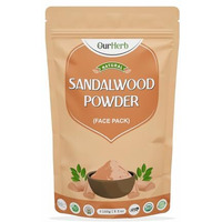 Ourherb Sandalwood Powder Face Pack For Glowing Skin & Tan Removal - Pure, Natural, And Effective Facial Care With Santalum Album Chandan Powder  100G | 3.5 Oz