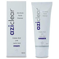 Aziclear Anti-Acne Facial Cleanser With Azelaic Acid, Lha, And Lactic Acid For Oily And Acne-Prone Skin Type, 100 Ml