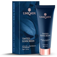 Uniqaya Tinted Sunscreen Spf 50 Pa+++|Tinted Sunscreen For Men & Women Sunscreen For Oily Skin & Dry Skin |Blue Light Protection No White Cast, Lightweight