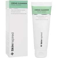 Skininspired Crme Cleanser Facewash | Complete Cleansing | Skin Brightening | Moisturising | For Normal, Combination, Oily & Acne-Prone Skin | Salicylic Acid + Lactic Acid + Vitamin C | 70 Ml