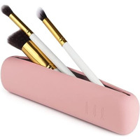Inovera (Label) Silicone Large Makeup Brush Holder, Cosmetic Face Brushes Pouch, Magnetic Anti-Fall Out, Soft And Sleek Makeup Tools Organizer For Travel (Light Pink, Width:6 Cm)