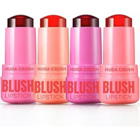 Hudacrush 4Pcs Multicolor 2In1 Jelly Korean Lip Tint And Cheek Tint For Women, Moisturizing, Smudge-Proof Lip Gloss Korean, Tinted Lip Gloss For Kids And Women