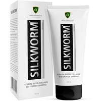 Apple Therapeutics Silkworm Shampoo 100Ml|Dermatologist Recommended Keratin Rich Multi Peptide Anti Hair Fall Shampoo With Biotin&Collagen Conditioning Formula For Smooth&Silky Hair| For Women&Men