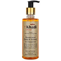 Khadi Omorose Sandalwood Honey Turmeric Face & Body Wash-210 Ml | For Glowing & Radiant Skin