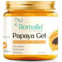 Romalia Ayurveda Papaya Extract Gel For Skin Pigmentation With Aloe Vera, Neem, Glycerine, And Vitamin E - 200G, Anti-Aging, Moisturizing, Skin Brightening.