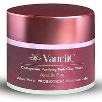 Vauriic De-Tan Face Mask For Glowing Skin| Clay Mask With Lactic Acid For Tan Removal, Reduction In Blackheads, Instant Brightening| New-Age Ubtan Face Pack For All Skin Types | Men & Women- 100G