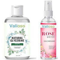 Valioso Pure Glycerine With Rose Water For Face Beauty And Skin Care, Skin Moisturizer Gel, Deep Hydration (100Ml) Each Combo Pack Of 2