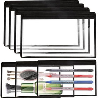 Insime Small Plastic Pouch With Zipper Transparent Pouches For Stationary Jewellery Makeup Items | Clear Pouch With Zipper Transparent Pouches For Jewellery