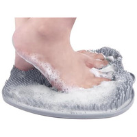 Shower Foot Scrubber Mat With Non-Slip Suction Cups, Silicone Foot Brush Cleaner Massage For Dead Skin Remover, Improves Foot Circulation (Grey)