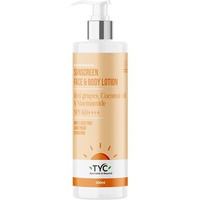 Tyc - Trust Your Choice Sunscreen Spf 60++++ Face And Body Lotion, With Coconut Oil And Niacinamide, No White Cast And Sand Proof, Hydrating Ayurvedic And Natural, For All Skin Types (200 Ml)