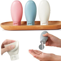 Sgmvk 3 Pcs Travel Bottles For Toiletries Set,60Ml Bottles Containers,Small Mini Empty Plastic Squeeze Bottles For Cream, Shampoo Hand Wash, Lotion Storage Travel Accessories, Multicolor (Pack Of 3)