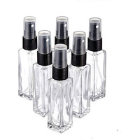 Grn Travel Refillable Perfume Clear Glass Bottles With Spray Pump For Perfume Essential Oils Aromatic Water Blend 8 Ml Set Of 6 Pcs