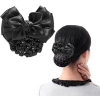 Palay Hair Buns Clip, Bow Bun Nets Bun Maker For Hair, Lace Rose Hair Bun Accessories For Women, Spring Clip Snood Hair Net For Work Or Daily, Dancer Nurse Hair Accessory