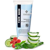 Levesaa Radiance Clear Brightening Skin Face Wash  Hydrating & Antioxidant Protection, Soothing & Purifying Cleanser For All Skin Types | With Aloe Vera, Green Tea & Charcoal Beads-100Ml