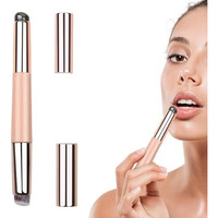 Maycreate Lipstick Silicone Brush 2 In 1 Lip Balm Silicone Applicator With Blending Brush Multifunctional Lipstick Brush Travel Makeup Tools For Lipstick, Lip Gloss, Concealer, Foundation, Pink