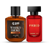 Beardo Whiskey Smoke Bourbon & Freed Smoking Hot Perfume Edp Set Of 2 | For Men & Women | Anniversary Gift For Couple Special | Wedding Gift For Couples | Christmas Gift For Men | Gift For Friends