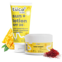 Tuco Kids Sunscreen Lotion (100Ml) & Sunscreen Cream (50Gm) | Combo Pack Of 2 | Safe For Kids And Baby | Uva/Uvb Pa++++ | Broad Spectrum | Benzophenone- 3 And Avobenzone Free | Ages 2-5, 5-10, 10-15 | 150 Gm |