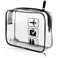 Beaut Secrets Cosmetic Bag, Makeup Bag, Cosmetic Pouch, Multifunctional Travel Zippered Clear Makeup Toiletry Waterproof Pouch For Makeup, Toys, Stationery, Medicines, Jewelry (Black)