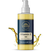 Wildflower Essentials Vitamin E Oil Pure Cold Pressed For Face, Skin, Hair, Body, Pore Tightening 100Ml