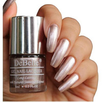 Debelle Gel Nail Polish Pandora (Blush Rose Gold Glitter Nail Paint)|Non Uv - Gel Finish |Chip Resistant | Seaweed Enriched Formula| Long Lasting|Cruelty And Toxic Free| 8Ml
