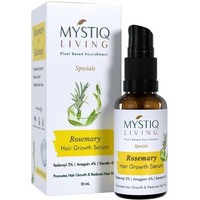Mystiq Living Rosemary Hair Growth Serum For Scalp With 3% Redensyl, 4% Anagain, 6% Keratin - 30 Ml | Advanced Hair Growth Serum For Hair Fall Control | For Men & Women