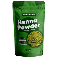 Leaf & Nectar Natural Henna Powder For Hair Color & Growth | 100% Pure & Organic Mehendi For Healthy, Shiny Hair (180G)
