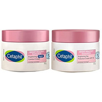 Cetaphil Brightening Day And Night Protection Cream, White, 50 Ml Combo