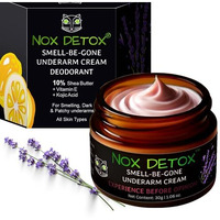 Nox Detox Underarm Cream | Deodorant For Men & Women With Vitamin E & Kojic Acid | Controls Odour 24+ Hrs | Cleans Dark Underarms | No Aluminium | All Skin Type + Sensitive Skin | Natural & Vegan