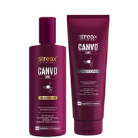 Streax Professional Canvoline Shampoo 300Ml & Conditioner 240 Ml Combo Pack Of 2 (For Straightening Hair)