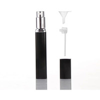 Sichumaria12 Ml Dumb Black Mini Travel Perfume Refillable Bottle Spray Empty Atomizer With Perfume Extractor Pump,Funnel