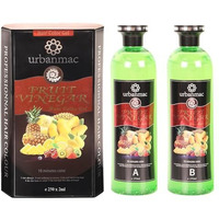 Urbanmac Fruit Vinegar Hair Dye Color For Both Men, Women, Natural & Ammonia Free Color Dye (Black) 250 X 2 Ml