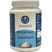 Vamero Epsom Salt - 100% Pure, Usp Grade, Foot, Pain Relief, Plants Growth, White, Unscented, Magnesium Sulphate, Organic Fertilizer, Genuine Magnesium Oil Spray Alternate For Muscle Relief, Free Scoop, 1000G, Pack Of 1